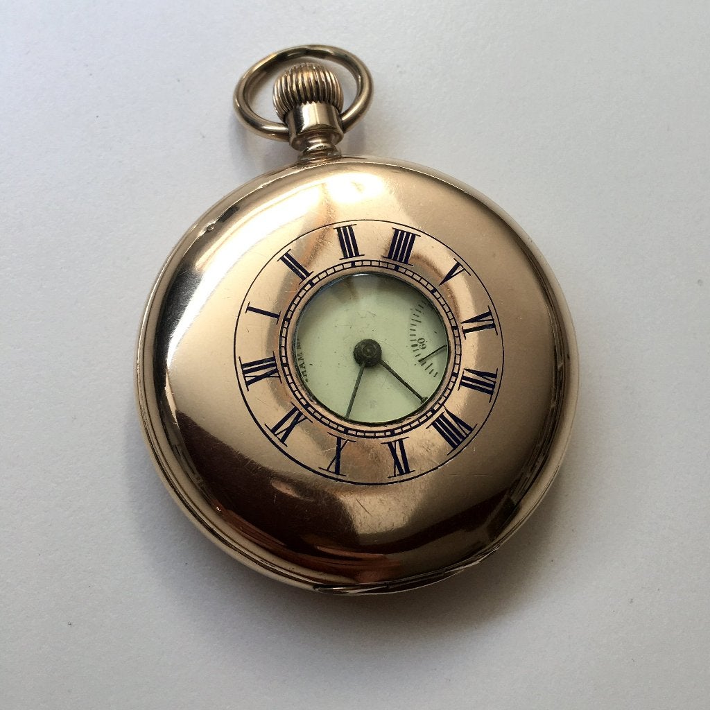 Waltham Half Full Hunter gold filled Zakhorloge 1907, Sieraden, Tassen en Uiterlijk, Overige merken, Zakhorloge, Ophalen of Verzenden