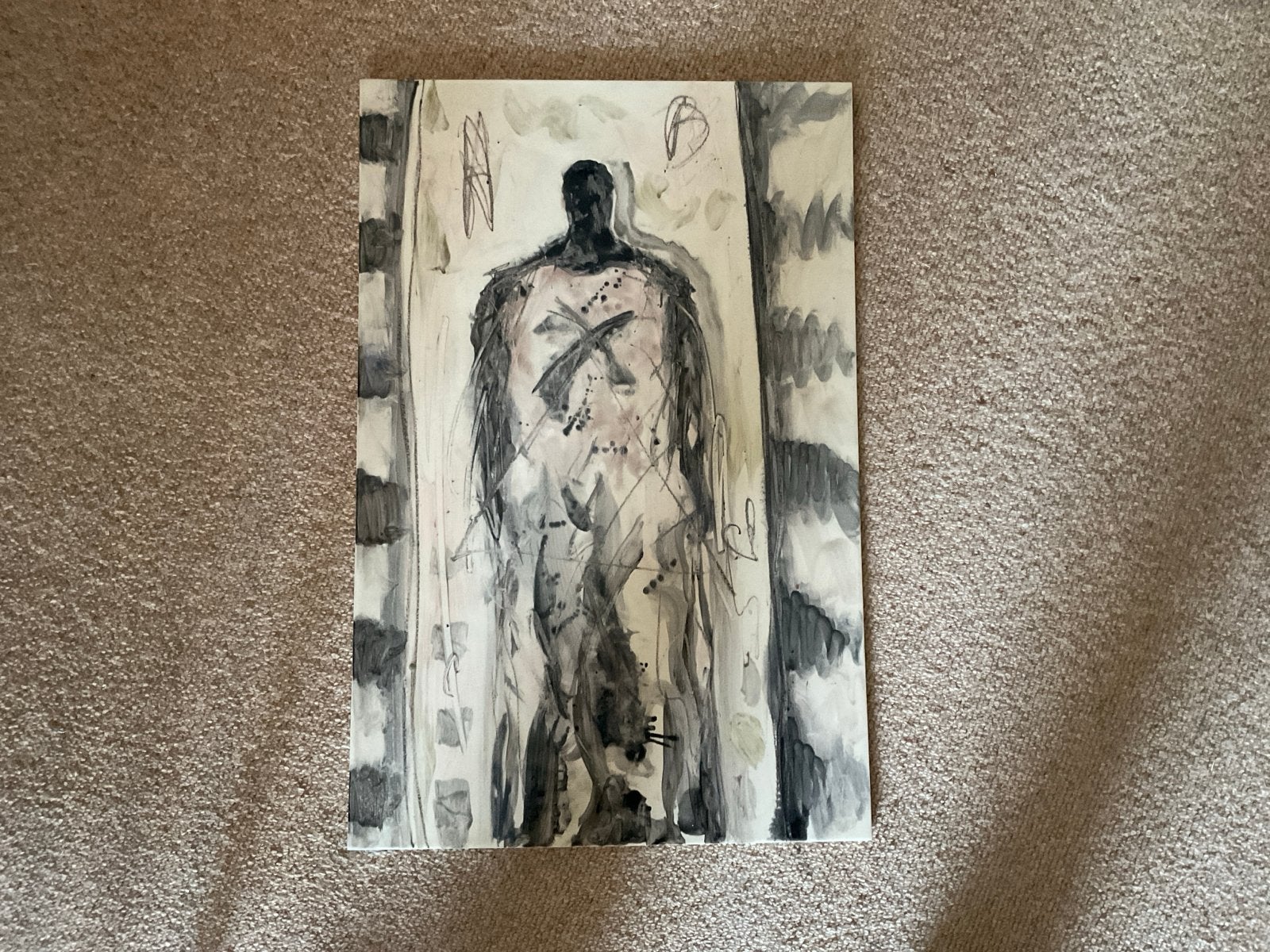 Eric Toebosch - Handbeschilderde keramische tegel, Figuren, Handgeschilderd, Ophalen of Verzenden, Overige materialen