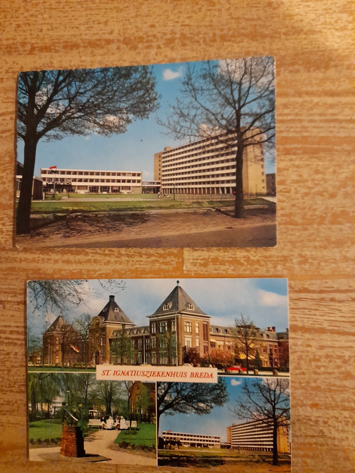 2 fotoansichtkaarten Sint Ignatiusziekenhuis Breda, Ophalen of Verzenden, 1960 tot 1980, Gelopen, Noord-Brabant