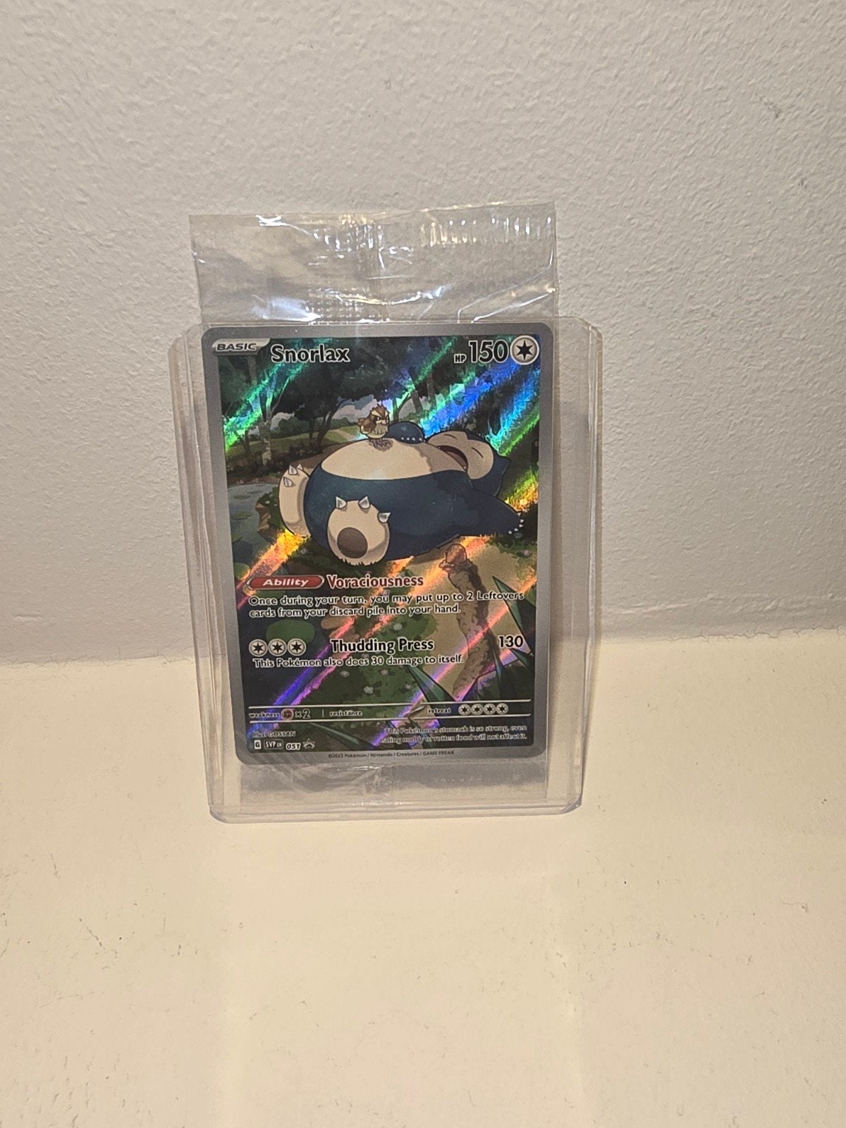 Een Hele mooie snorlax promo nieuw in orginele seal!, Ophalen of Verzenden, Nieuw, Losse kaart, Foil