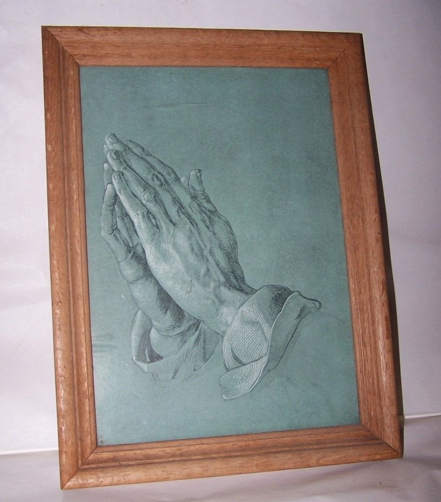Reproductie Albrecht Dürer "Biddende handen". Izgs., Ophalen of Verzenden