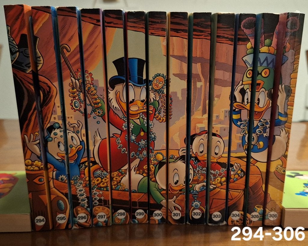 Complete rugtekening Donald Duck pockets 294-306, Boeken, Gelezen, Complete serie of reeks, Ophalen of Verzenden, Donald Duck