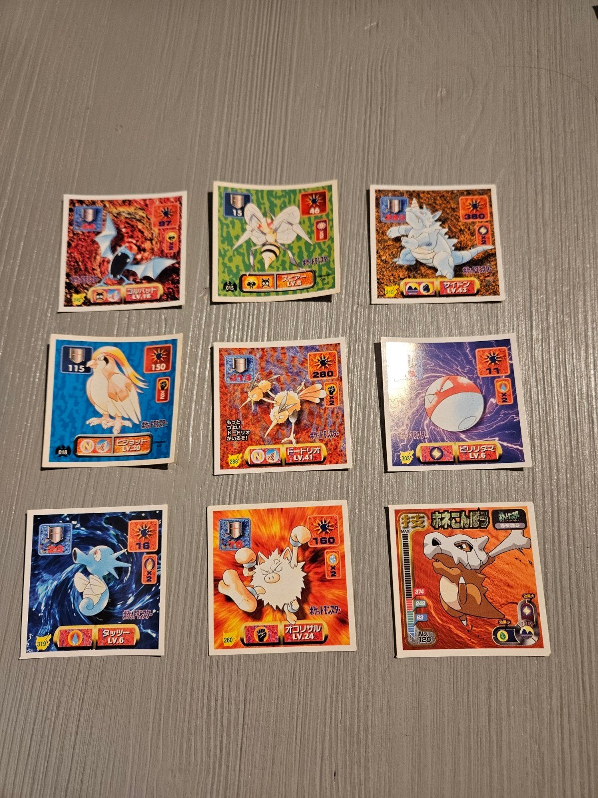 9x Amanda Japanese Sticker Oldskool Original Nintendo Pokémo, Verzenden, Zo goed als nieuw, Overige typen