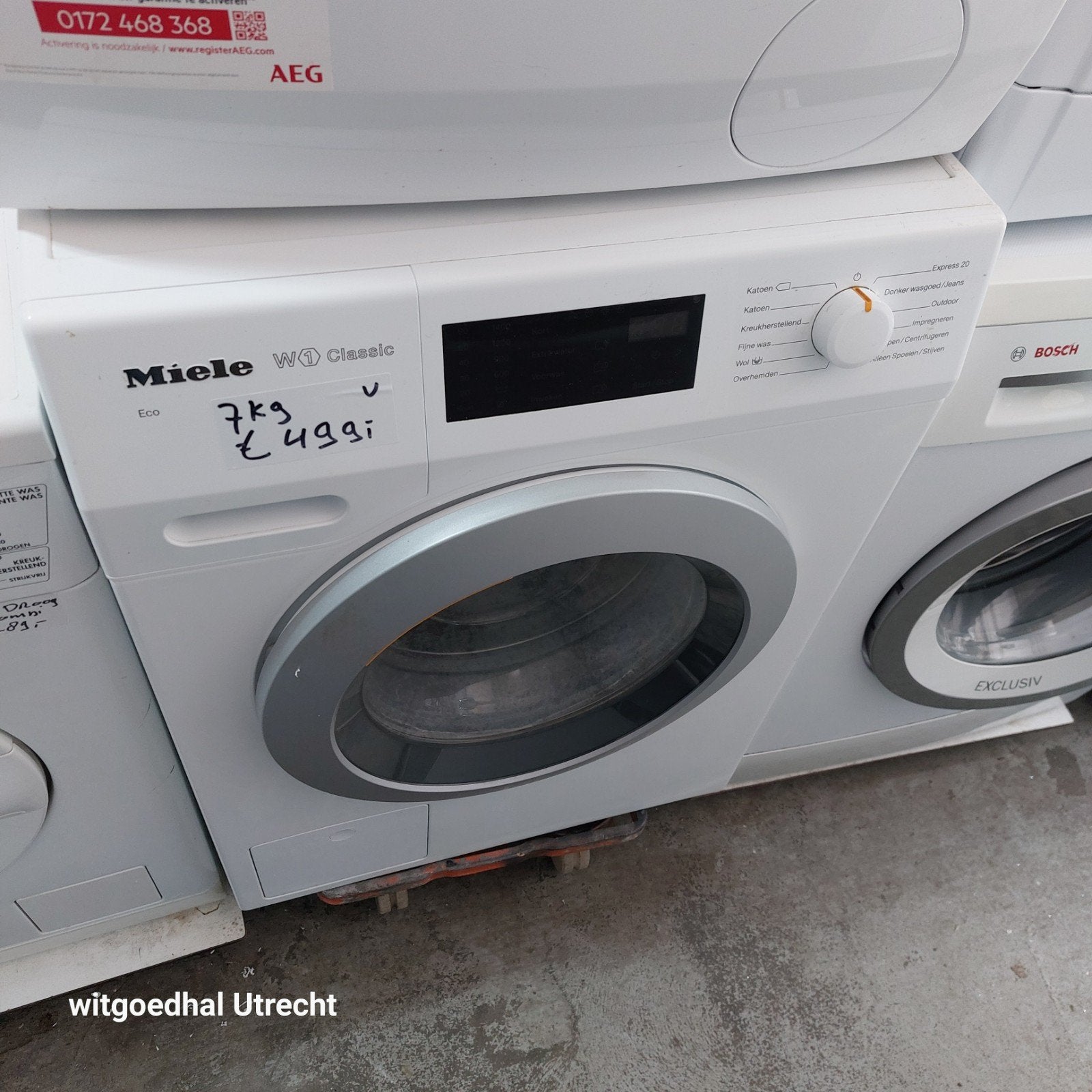 Miele WDB030 W1 Classic Wasmachine - Gereviseerd, Ophalen of Verzenden