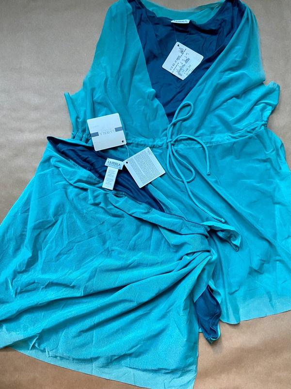 La Perla (M/L) nieuwe badmode NP 235,- pareo + tuniek, La Perla, Overige typen, Blauw, Nieuw