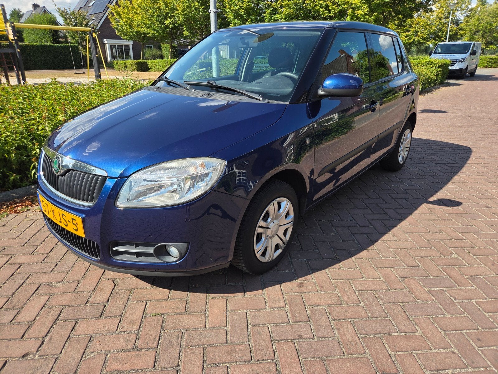 Skoda Fabia 1.2 51KW benzine 2009 Blauw 5 deurs, Auto's, Voorwielaandrijving, Stof, 40 €/maand, Blauw