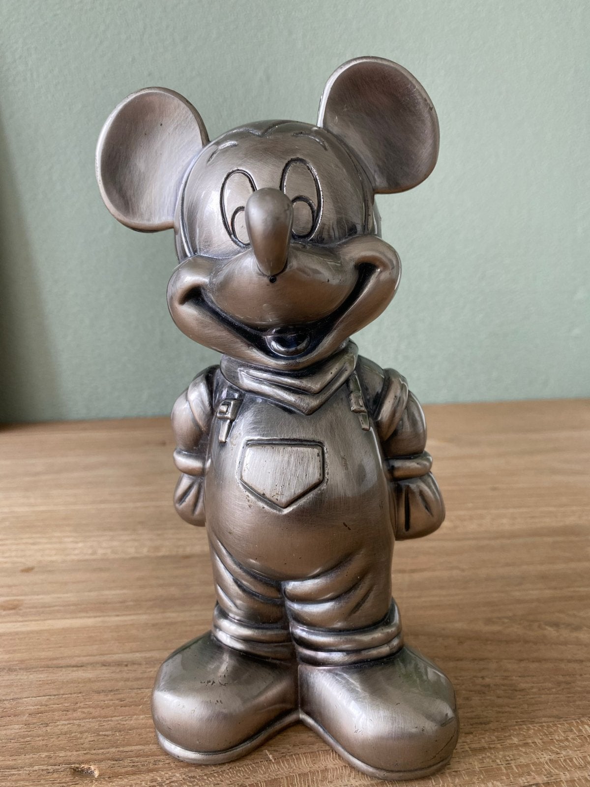 Vintage Mickey Mouse spaarpot, gekocht bij juwelier, Ophalen of Verzenden, Mickey Mouse, Gebruikt, Beeldje of Figuurtje