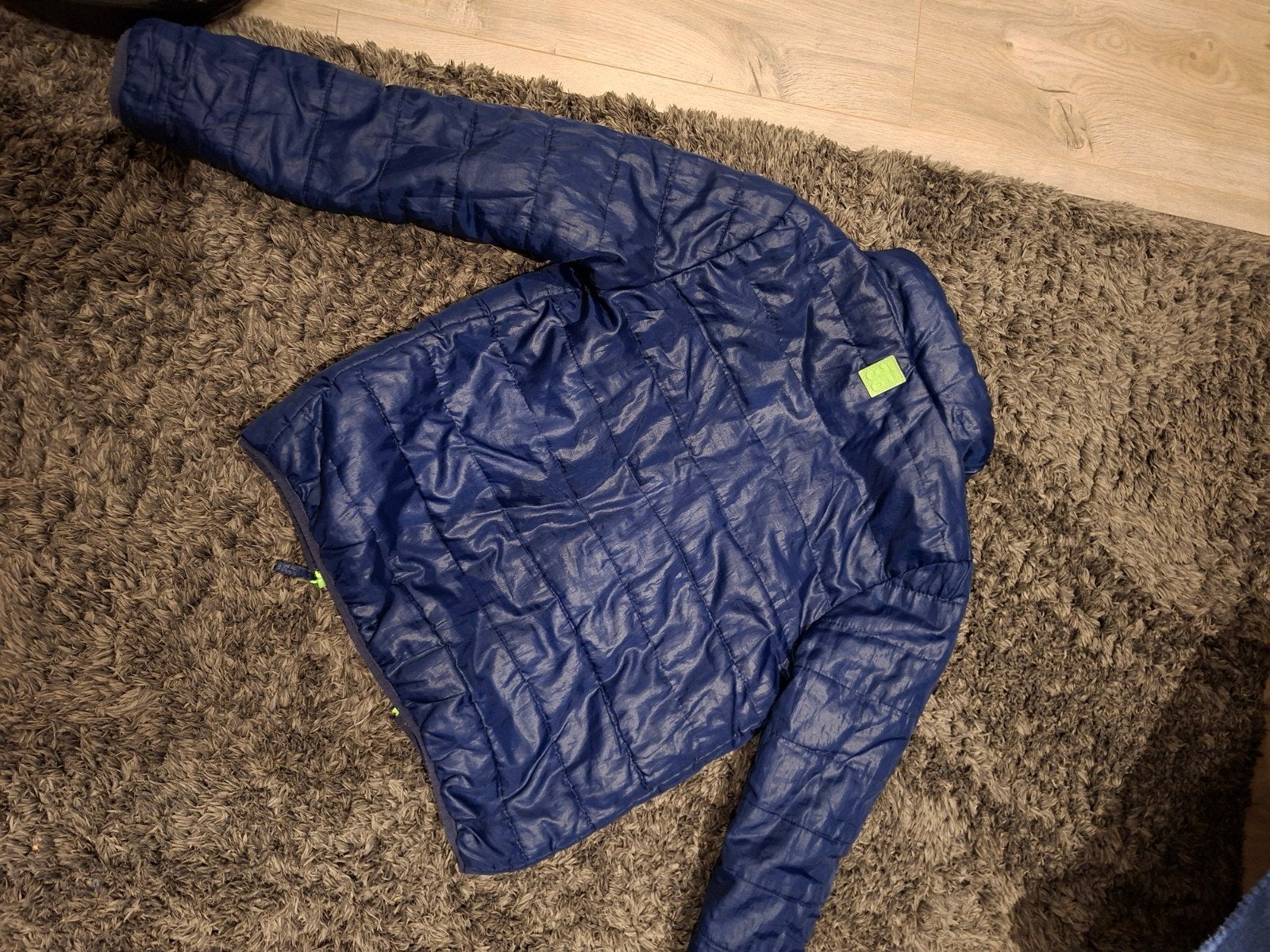 Europe Kids Jas Maat 152 Blauw/Neon Groen, Europe Kids, Ophalen of Verzenden, Zo goed als nieuw, Jongen
