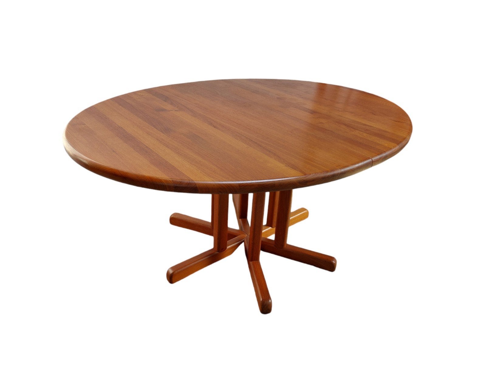 Vintage teakhouten eethoek met 5 stoelen (setprijs), Ophalen, Gebruikt, Vijf personen of meer, Onbekend