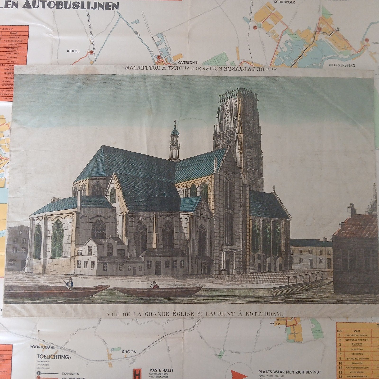 Gravure Rotterdam Sint-Laurenskerk Rotterdam, Voor 1800, Overige typen, Ophalen of Verzenden, Nederland