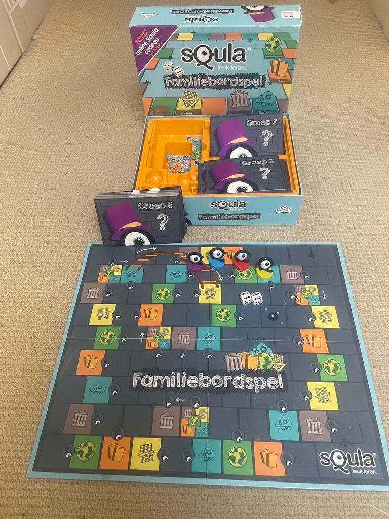 Squla Familie Bordspel - Leerzaam, Hobby en Vrije tijd, Gezelschapsspellen | Bordspellen, Drie of vier spelers, Ophalen of Verzenden