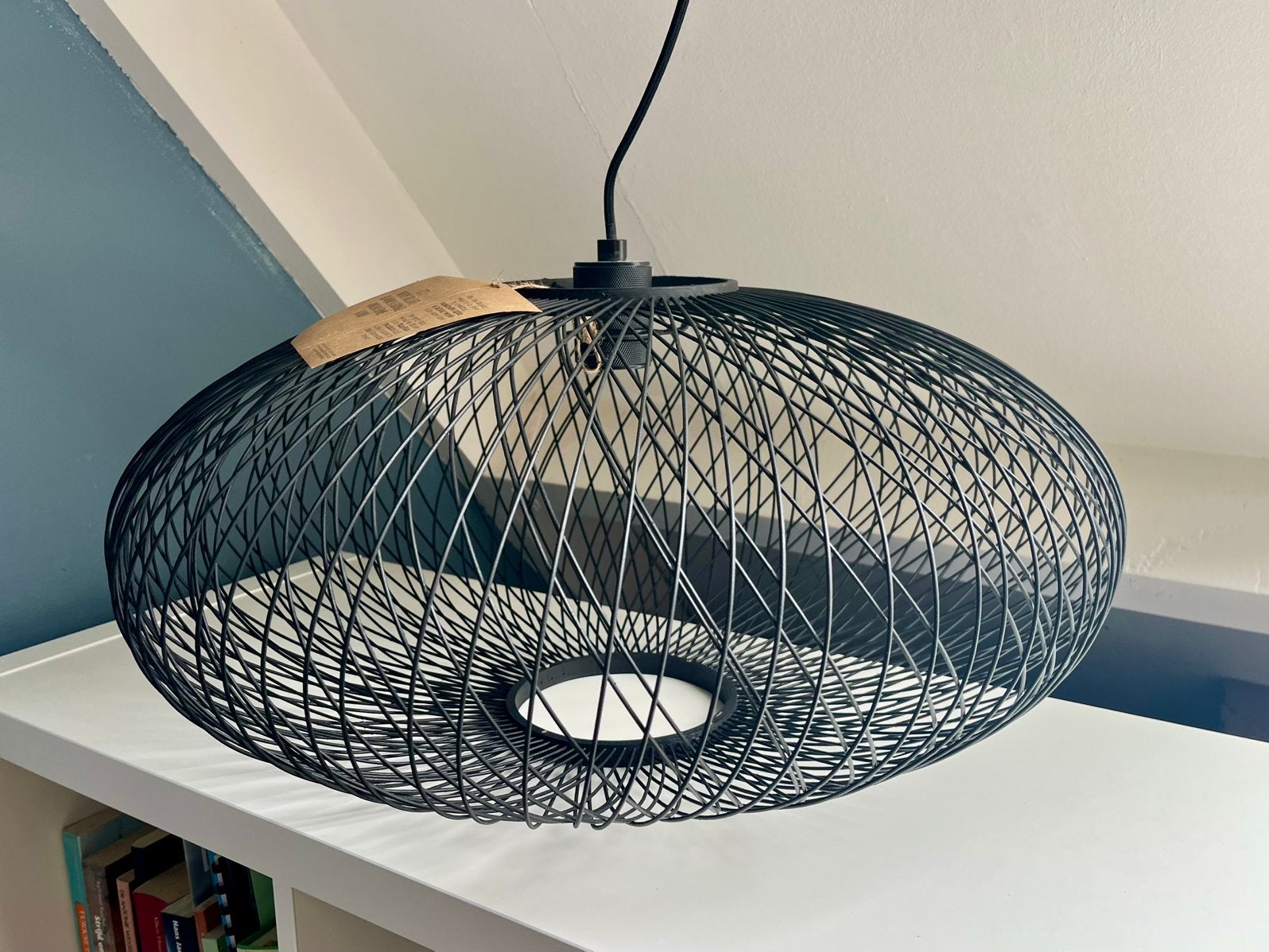 Gave Good & Mojo Cango lamp zwart bamboe 60cm, Ophalen, Nieuw, Overige materialen, Minder dan 50 cm