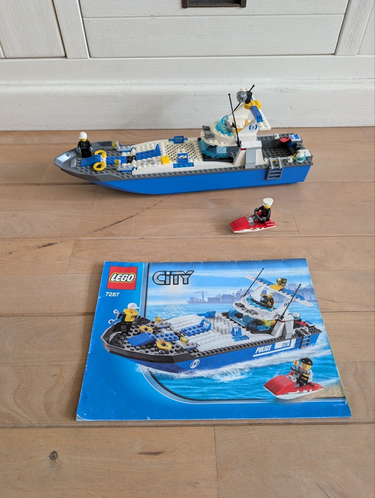 LEGO City Politie Patrouilleboot 7287 met instructieboekje, Ophalen of Verzenden, Gebruikt, Overige merken