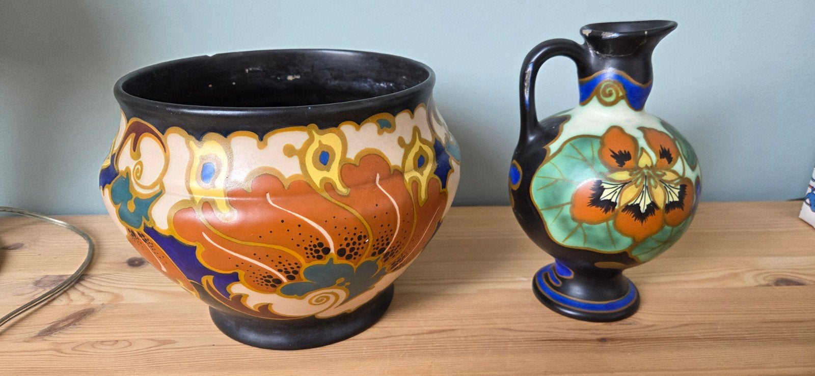 Antieke Regina Gouda Holland vazen - Set van 2, Ophalen of Verzenden