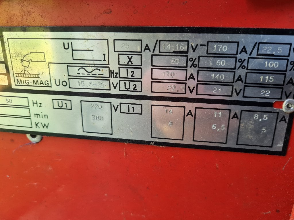 Lasapparaat, Ophalen, Gebruikt, 150 tot 250 ampère, Co2