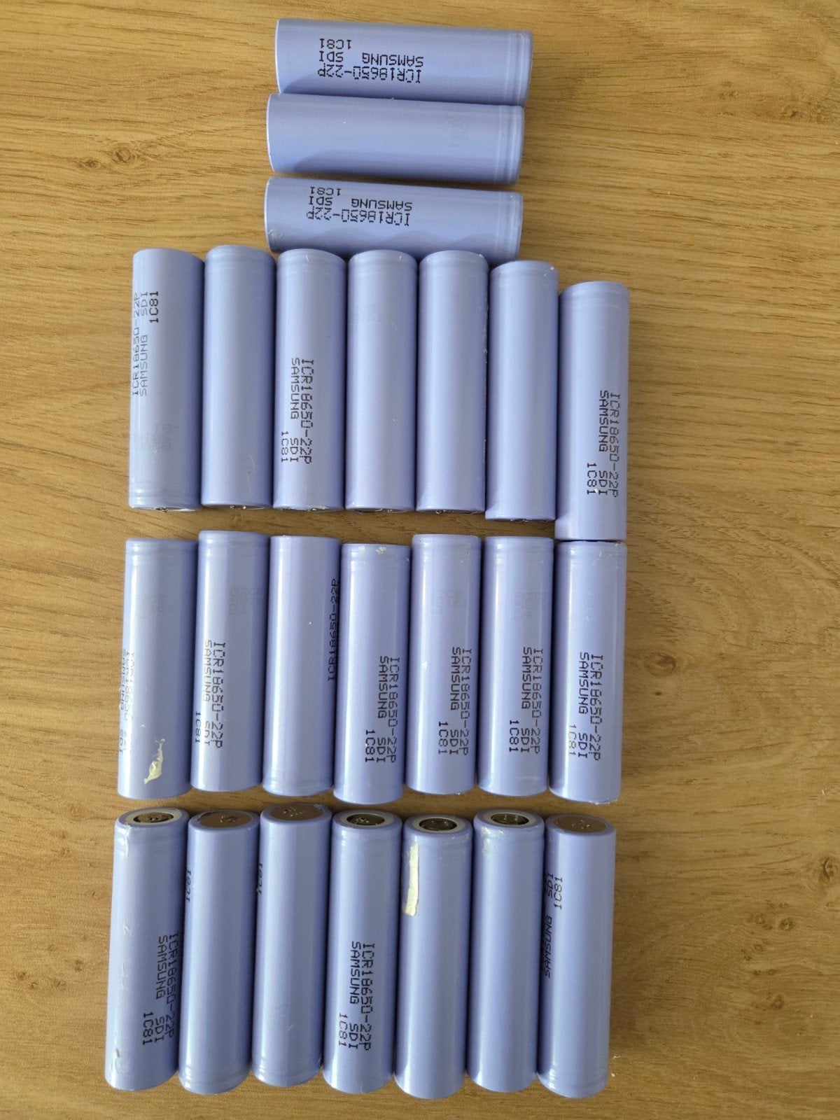 Samsung 18650-22P Li-ion Batterijen (24 stuks), Ophalen of Verzenden, Gebruikt, Oplaadbaar