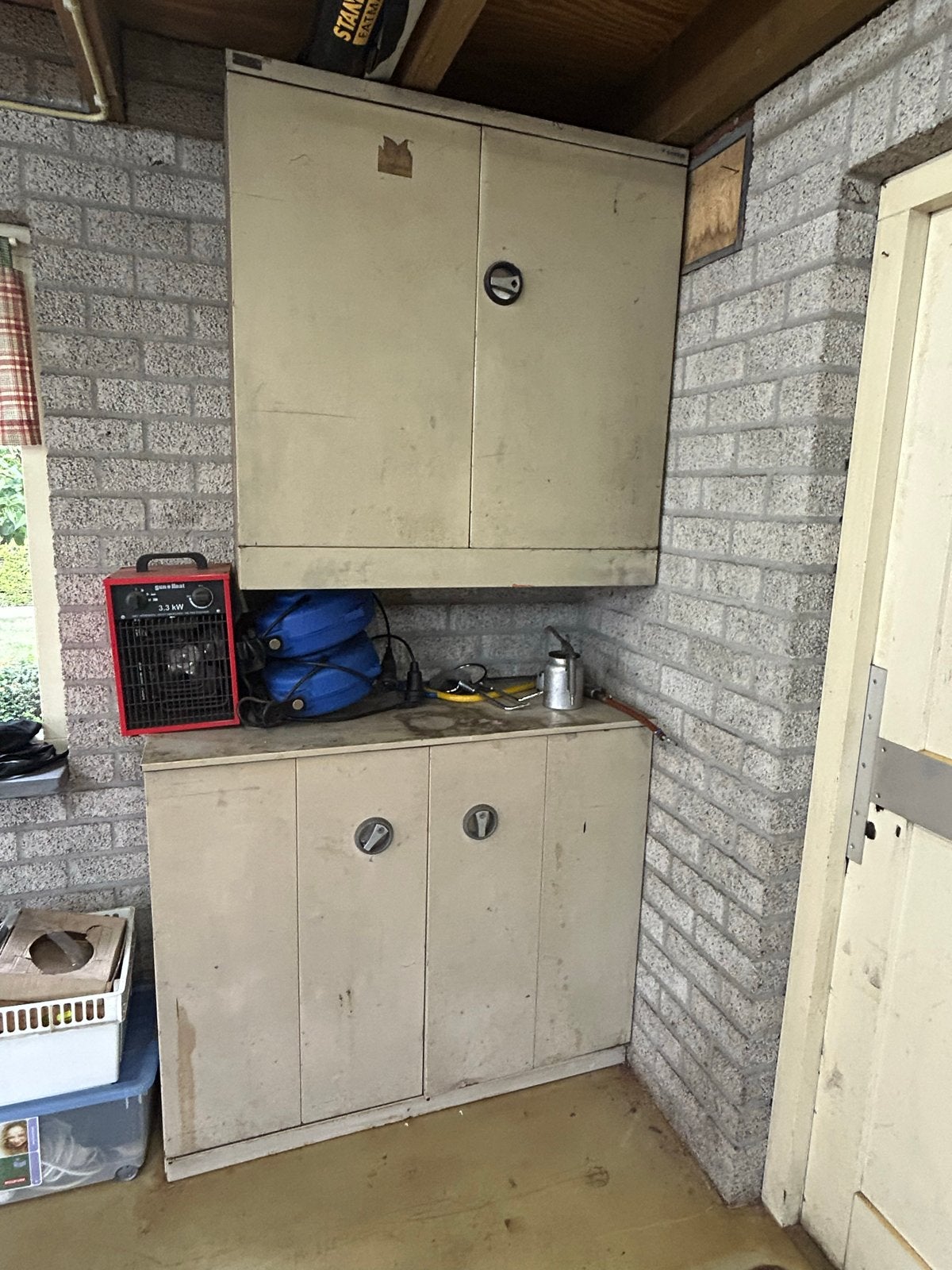 Metalen opbergkasten voor garage of werkplaats, Huis en Inrichting, Kasten | Overige, Ophalen, Gebruikt