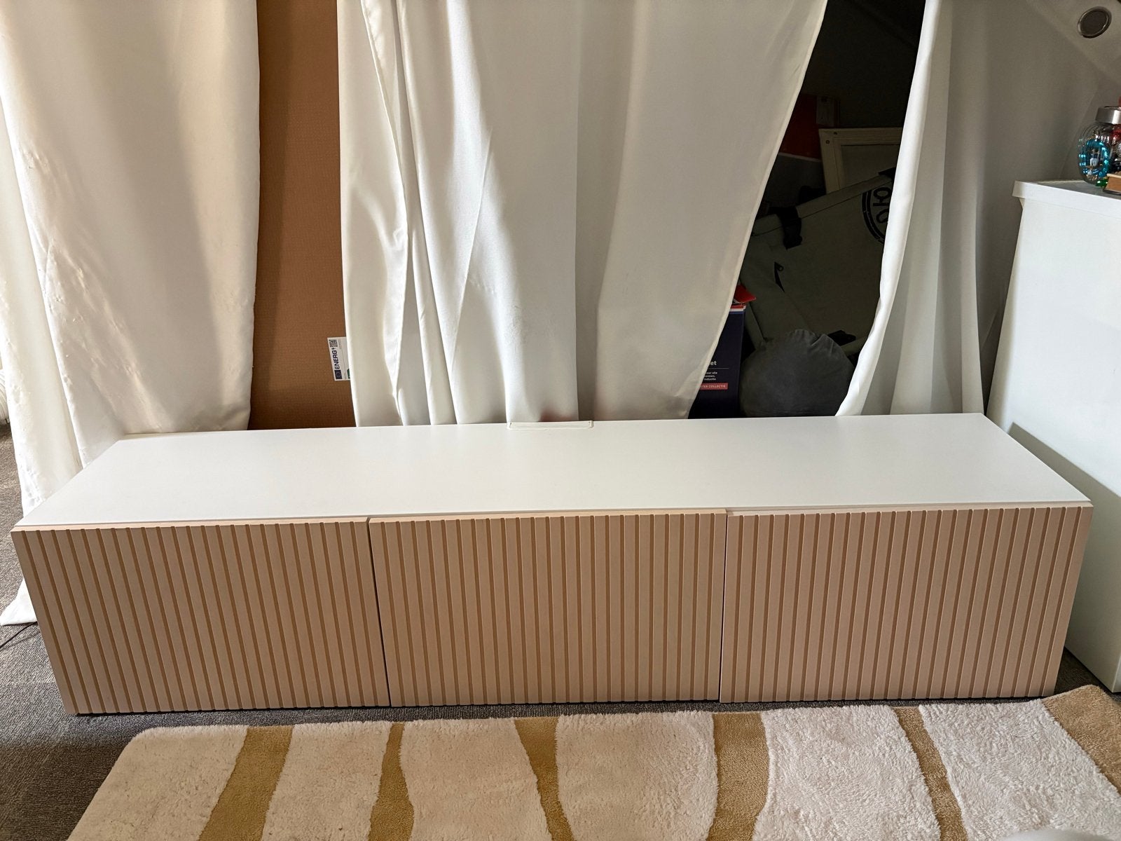 IKEA Besta TV meubel met lattenfronten, Ophalen, Gebruikt, 150 tot 200 cm, Minder dan 100 cm