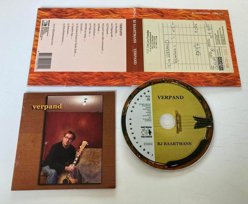 BJ Baartmans - Verpand (digipak), Ophalen of Verzenden, Zo goed als nieuw