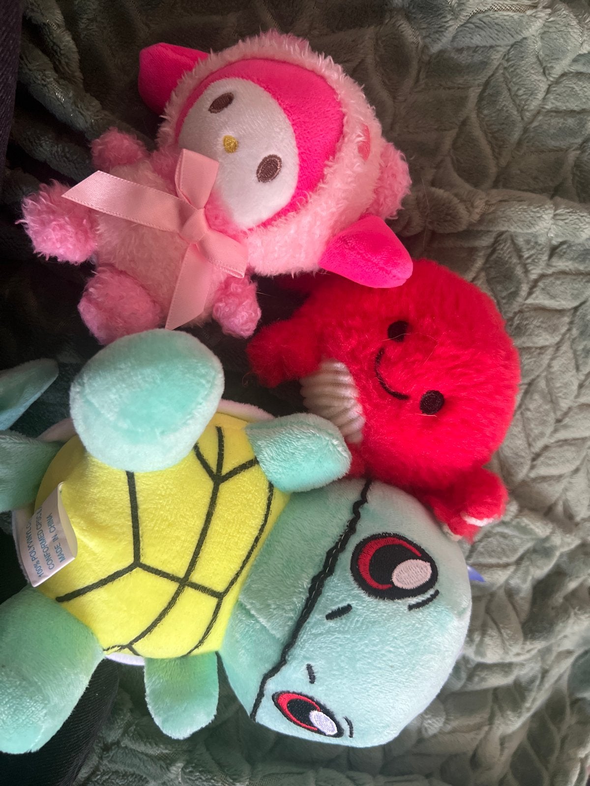 Knuffel set: Pokémon Squirtle, HEMA Kreeft, Sanrio My Melody, Hema, Gebruikt, Overige typen, Blauw