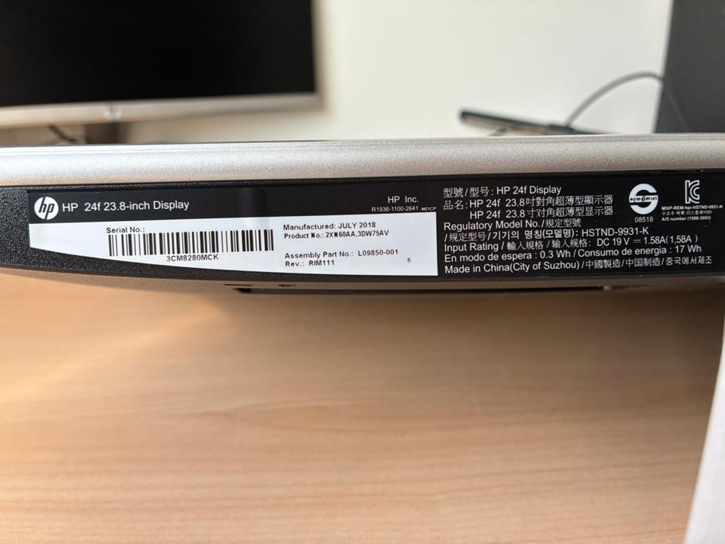 2x HP 24f Monitor, Ophalen, HDMI, IPS, Full HD