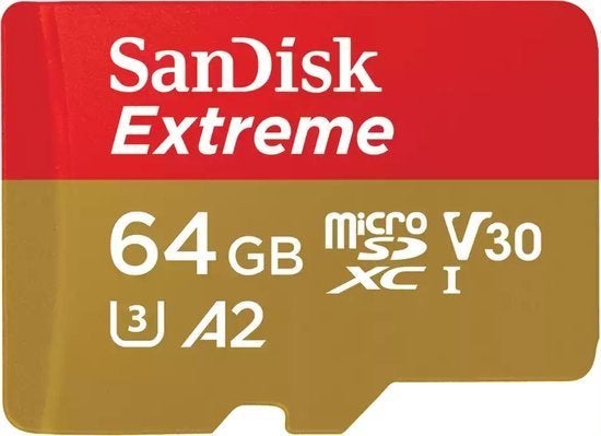 SanDisk Extreme MicroSDXC 64GB (SD kaart) *Nieuw*, Audio, Tv en Foto, Fotografie | Geheugenkaarten, SanDisk, SD, SanDisk 1, Nieuw