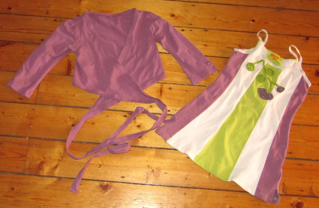mooi LOFFF setje jurk overslagvestje ong maat 98, Meisje, Ophalen of Verzenden, Zo goed als nieuw, Lofff