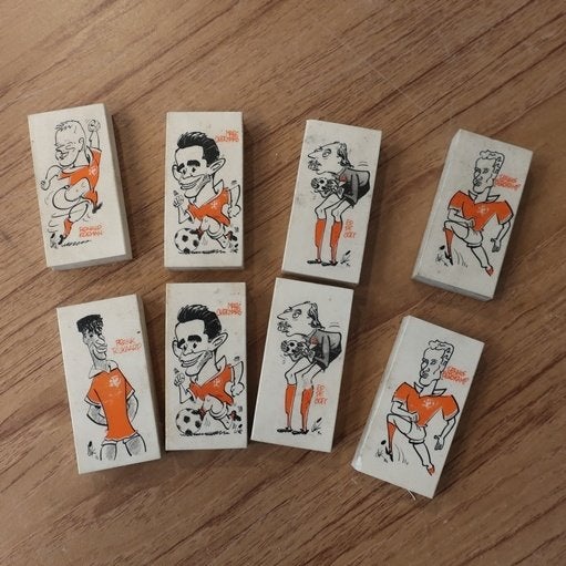 Gum vlakgum gummetje Bergkamp Koeman Nationale-Nederlanden, Ophalen of Verzenden, Zo goed als nieuw, Overige sporten, Overige typen