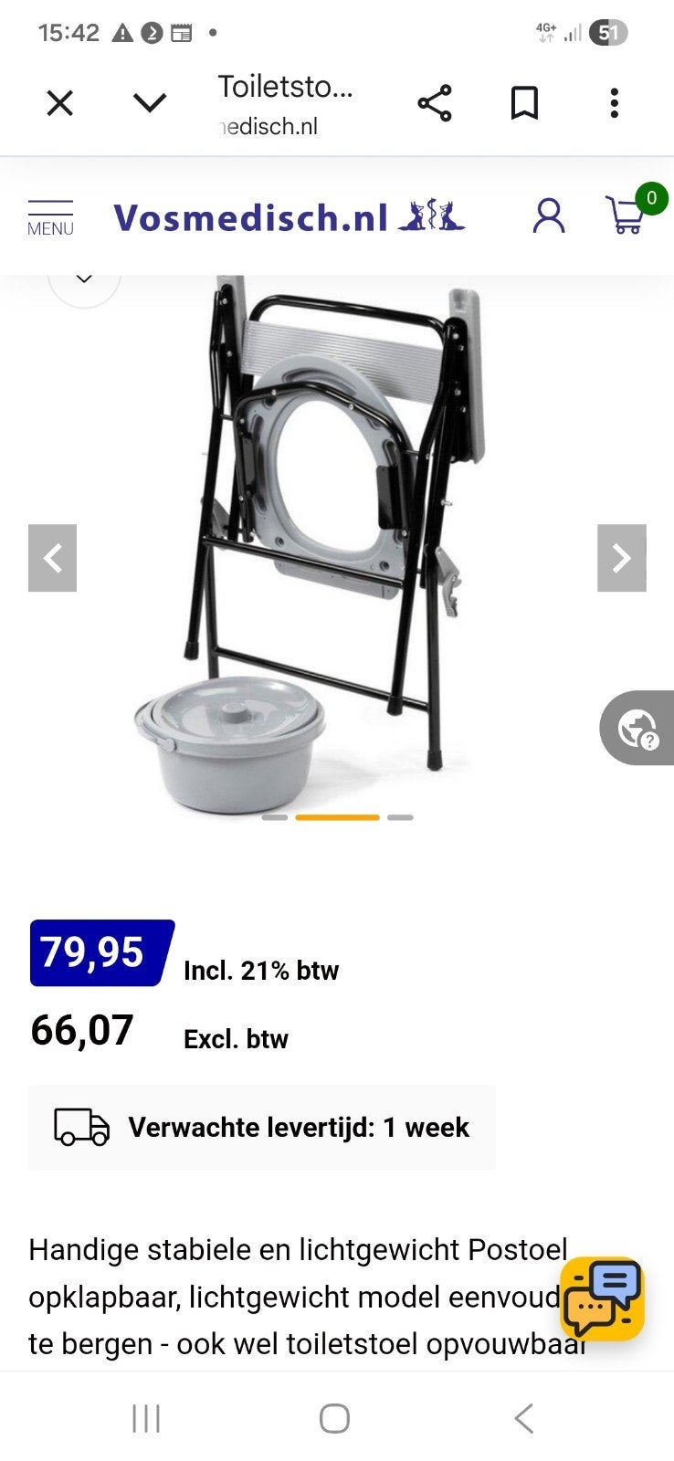Po stoel, Ophalen, Zo goed als nieuw