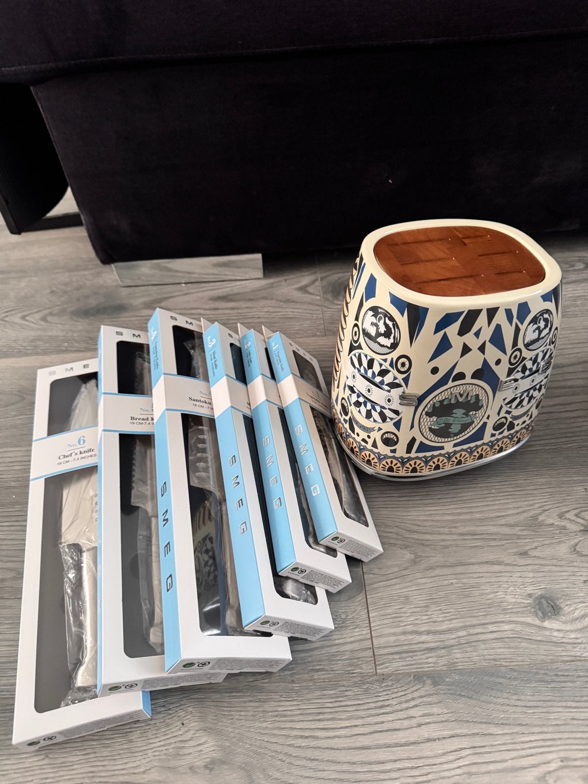 Smeg Messenset en Messenblok D&G - Nieuw, Overige typen, Nieuw, Ophalen of Verzenden, Metaal