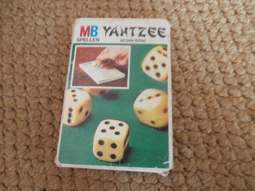 Gezelschapsspel Yahtzee MB dobbelspel scoreblok dobbelen, Ophalen of Verzenden, Gebruikt, MB Spellen