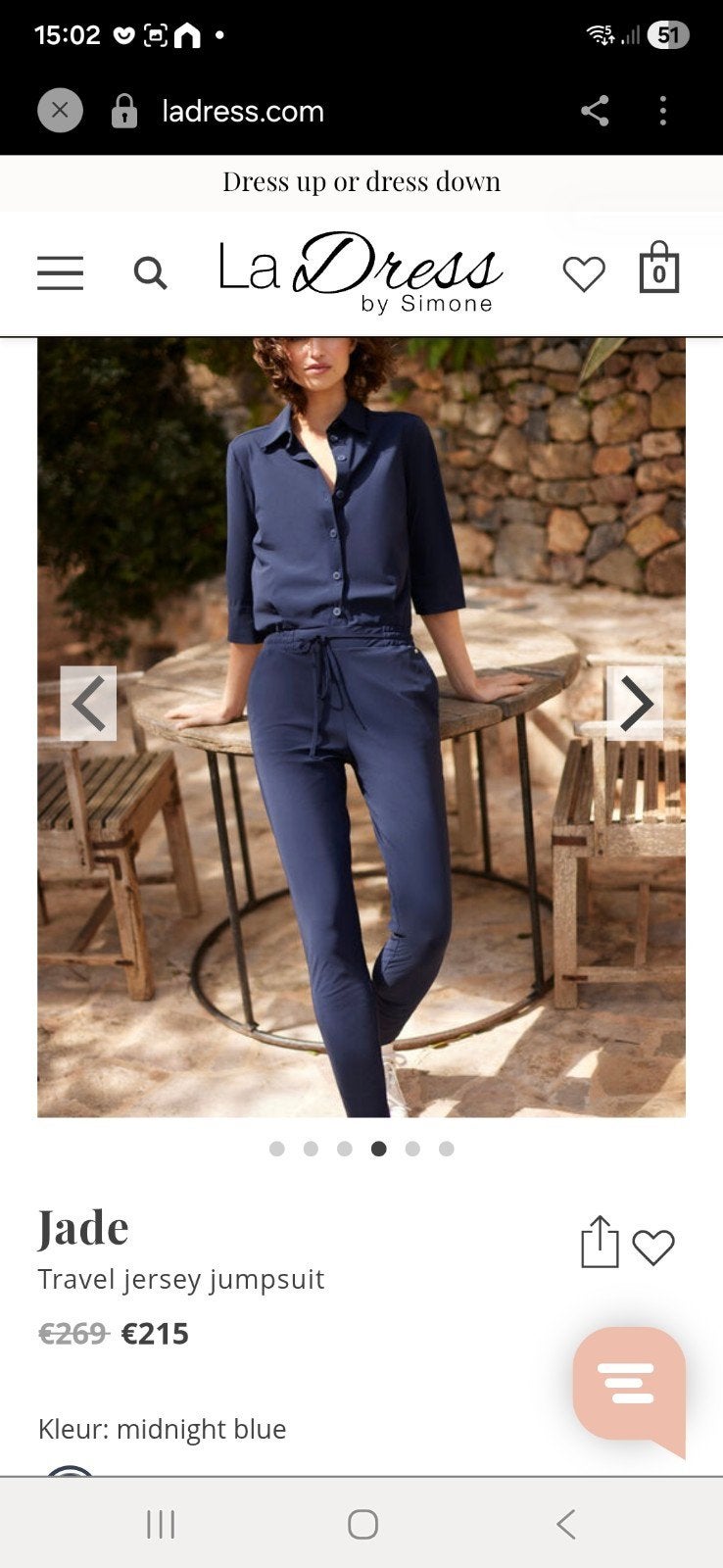 La Dress Jade Travel Jersey Jumpsuit Midnight Blue, Kleding | Dames, Blauw, La Dress, Ophalen of Verzenden, Zo goed als nieuw