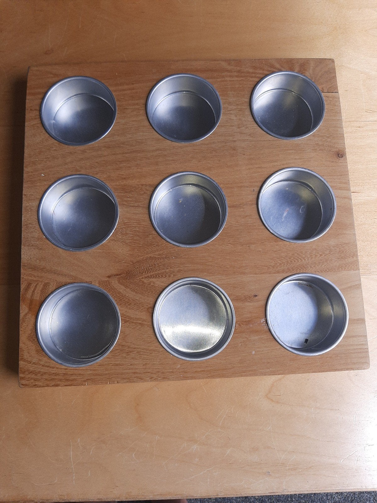 IKEA Waxinelichthouder 27x27 cm - Hout met 9 cups, Ophalen, Gebruikt, Bruin, IKEA