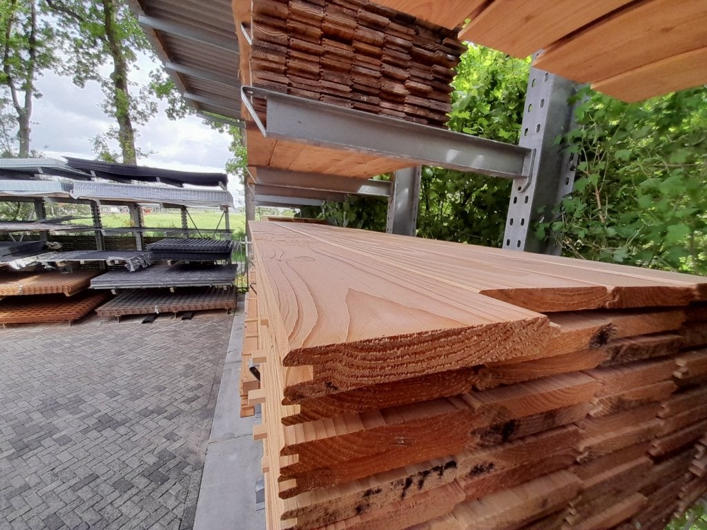 Douglas Blokhutprofielplanken, 28x195cm. Diverse lengtes (*), Tuin en Terras, Palen, Balken en Planken, Ophalen of Verzenden, Nieuw