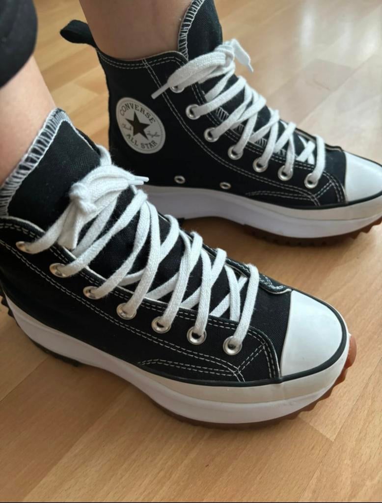 Converse run star hike, Ophalen of Verzenden, Zo goed als nieuw, Zwart, Sneakers of Gympen