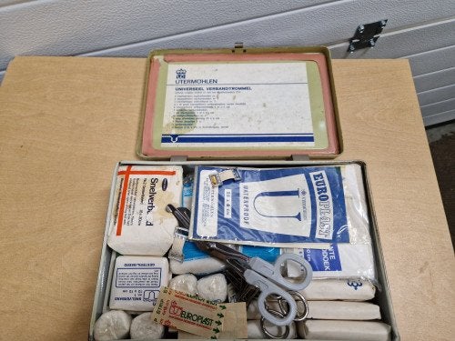 verbandtrommel blik uit 1971  untermohlen, Ophalen of Verzenden, 'T Olde Gre-j, Info@toldegrej.nl, Endepoelstraat 20f Didam