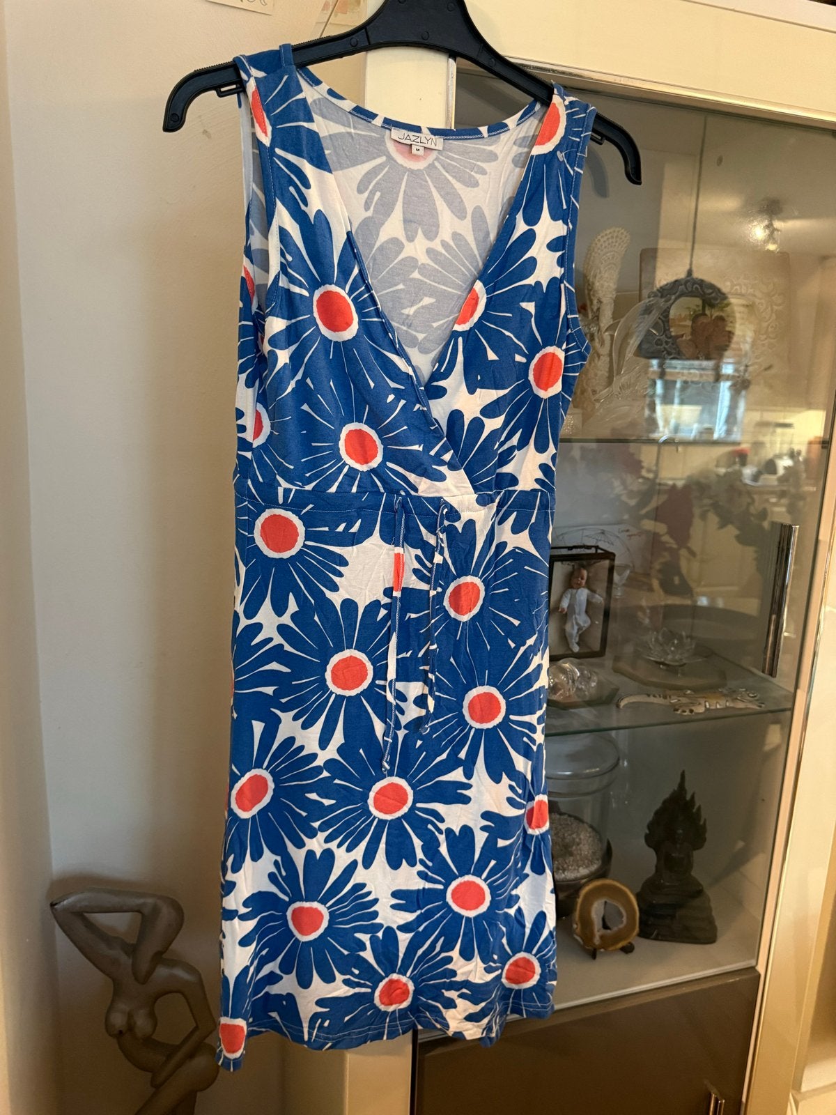 Zomerse wikkeljurk met bloemenprint - Jazlyn maat M, Maat 38/40 (M), Blauw, Ophalen of Verzenden, Zo goed als nieuw
