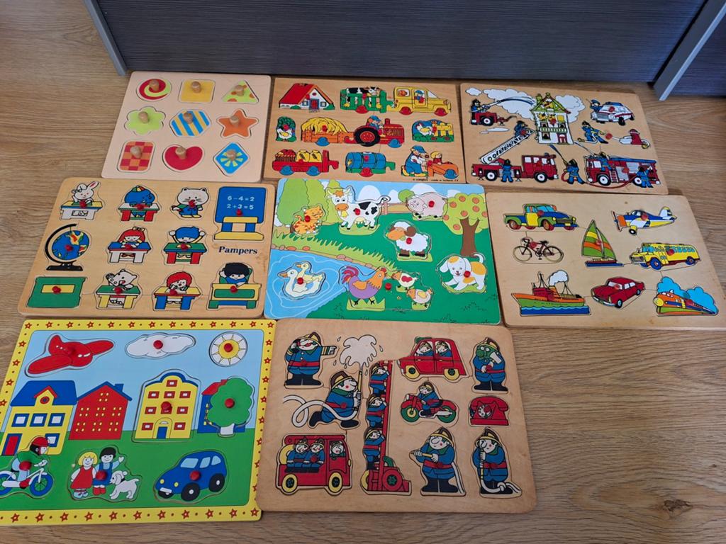 7 puzzels, Ophalen, Minder dan 10 stukjes, Gebruikt, Van hout