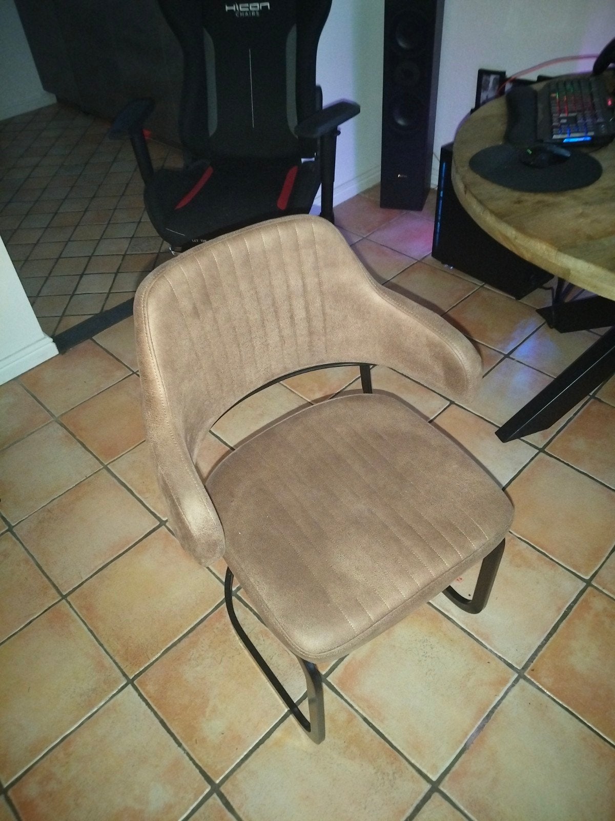 stoelen,4x., Ophalen, Gebruikt, Bruin, Metaal
