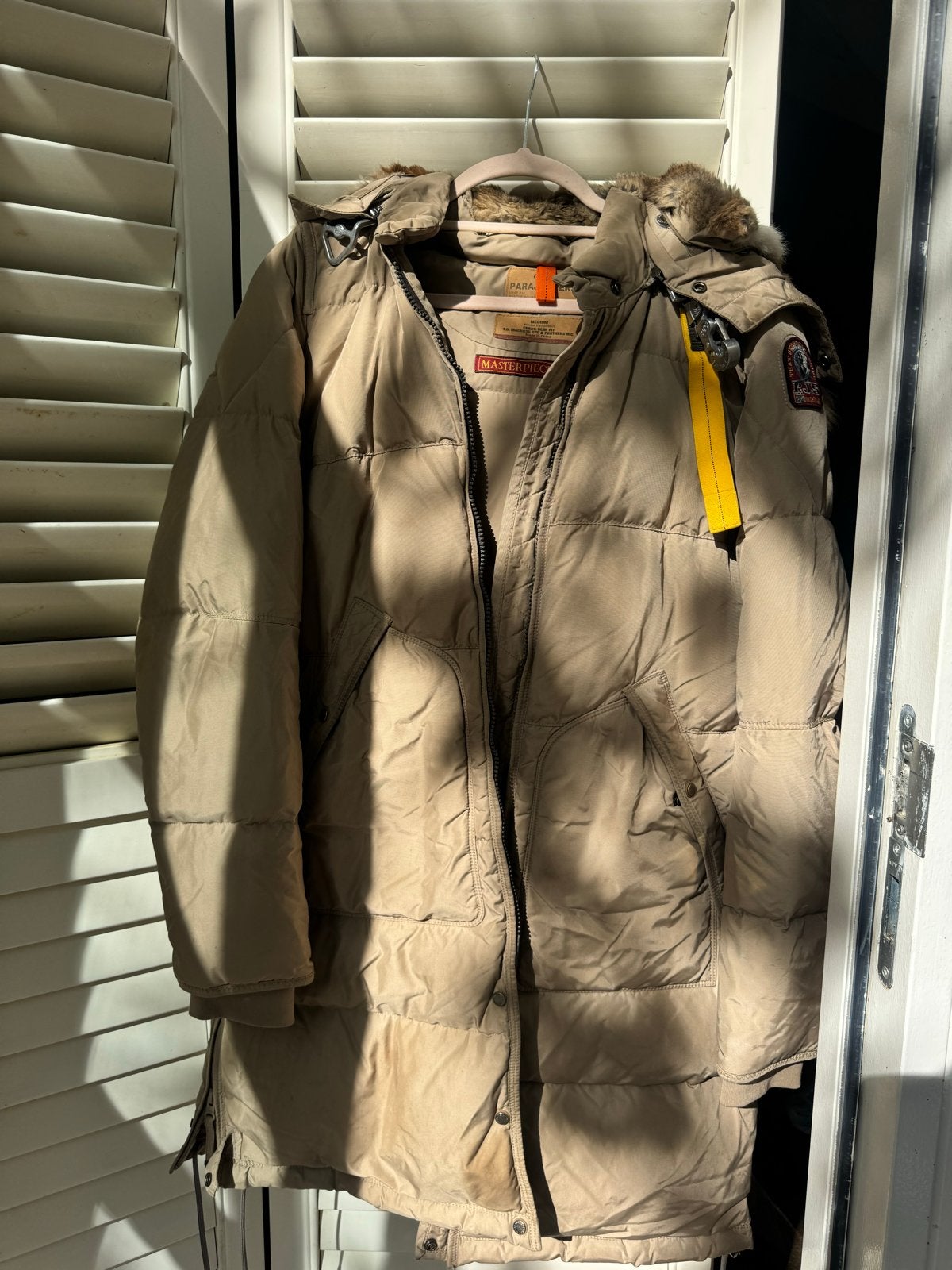 Parajumpers Masterpiece Series donsjas - Beige - Maat M, Ophalen of Verzenden, Zo goed als nieuw, Maat 38/40 (M), Beige