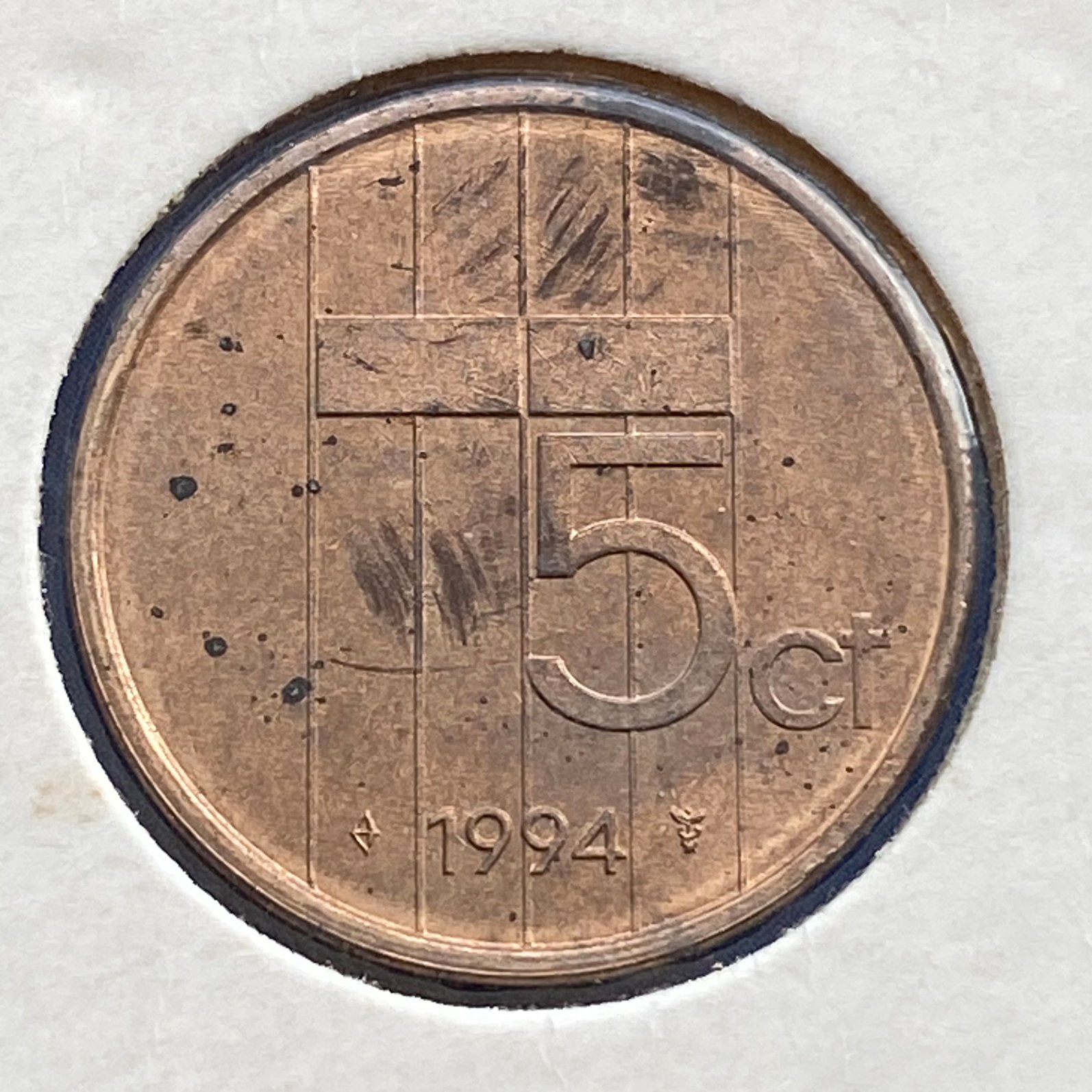 5 Cent uit 1994 van Beatrix mooie kwaliteit !, Verzenden, Koningin Beatrix, 5 cent, Losse munt