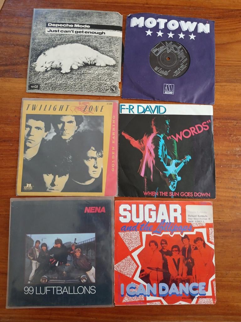 Depeche M, Golden Earring,Nena, FR David,S and the Lollipops, Cd's en Dvd's, Vinyl Singles, Gebruikt, Single, 1980 - 1989, Pop