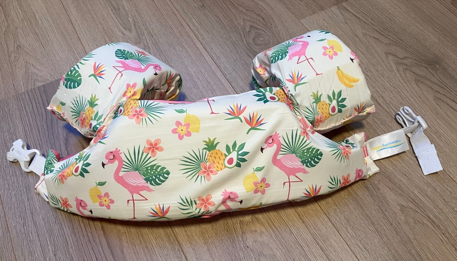 Happy Swimmer Zwemvestje met flamingo print (14-23kg), Ophalen of Verzenden, Gebruikt, Meisje, Zwem-accessoire