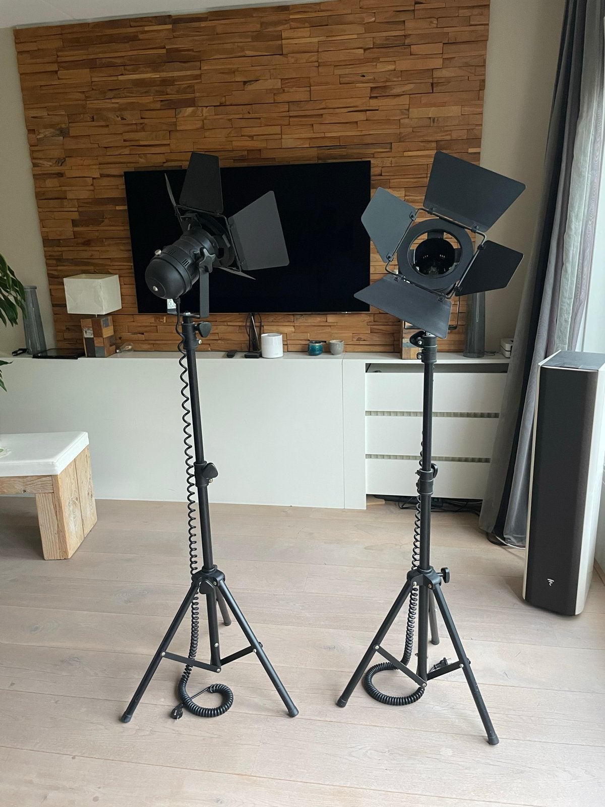 Set van 2 Besselink Light studiolampen, Ophalen, Gebruikt, E27 (groot), Metaal