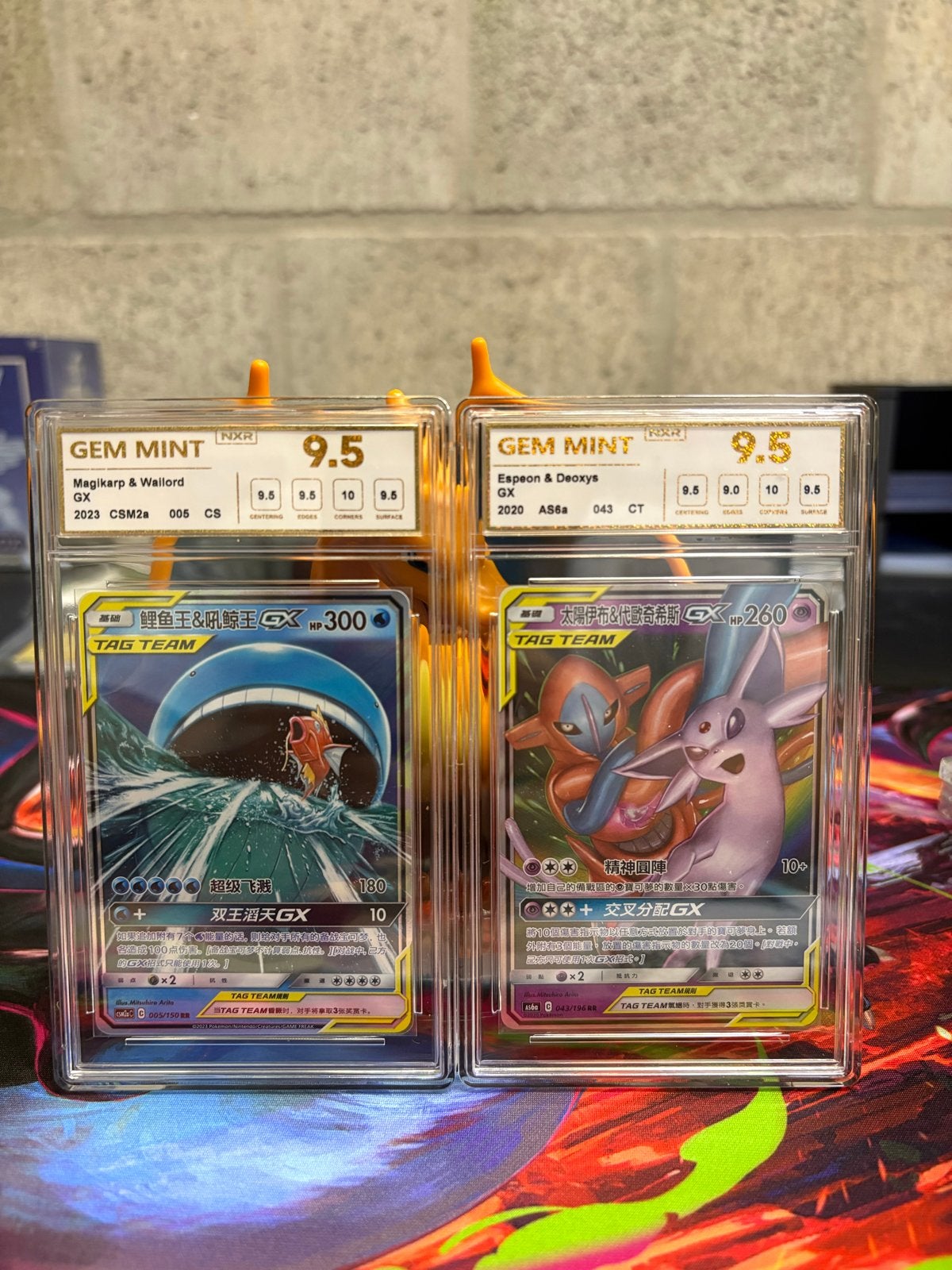 Magikarp & Wailord GX + Espeon & Deoxys GX - NXR Gem Mint, Ophalen of Verzenden, Nieuw, Meerdere kaarten