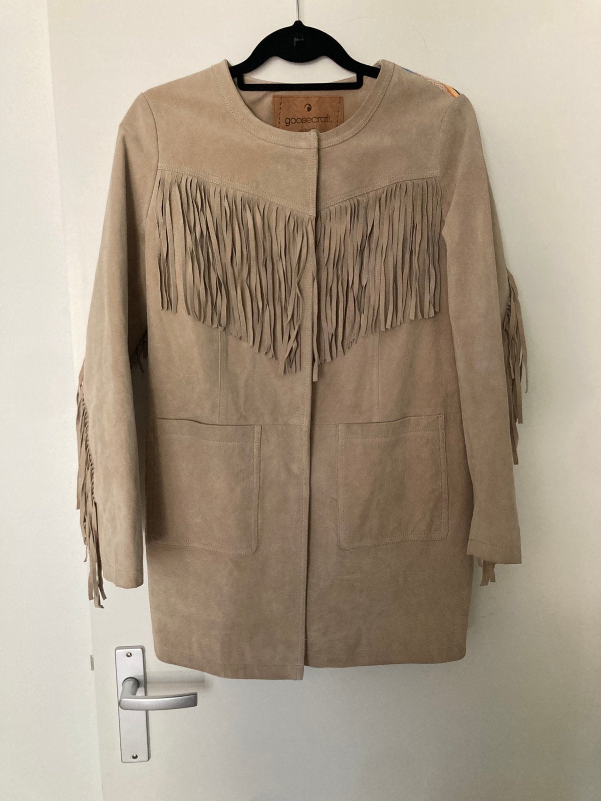 Goosecraft leather jacket, Ophalen of Verzenden, Zo goed als nieuw, Beige