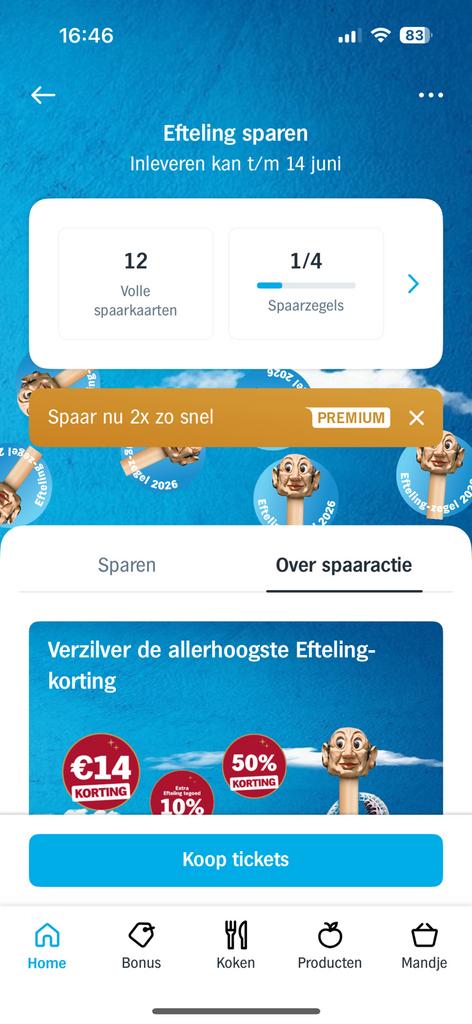 Efteling zegels ah, Albert Heijn, Ophalen