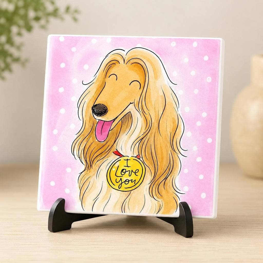 Afghaanse Windhond Tegel - Blond stijl, Ophalen of Verzenden, Nieuw