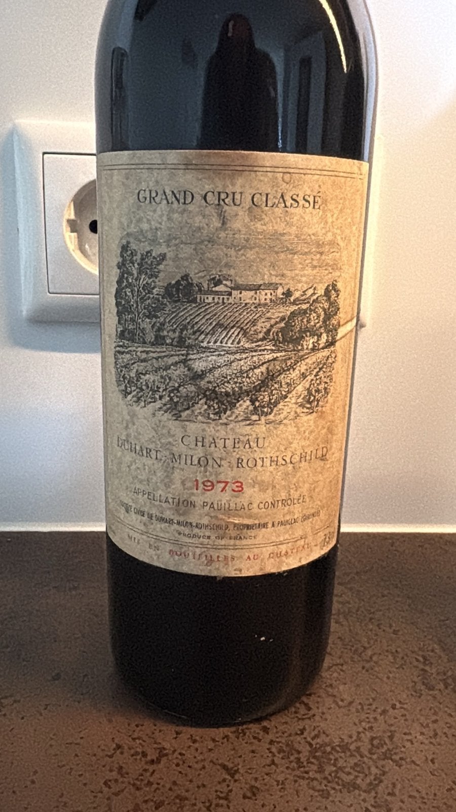 Château Duhart-Milon Rothschild 1973 - Grand Cru Classé, Ophalen of Verzenden, Nieuw, Frankrijk, Rode wijn