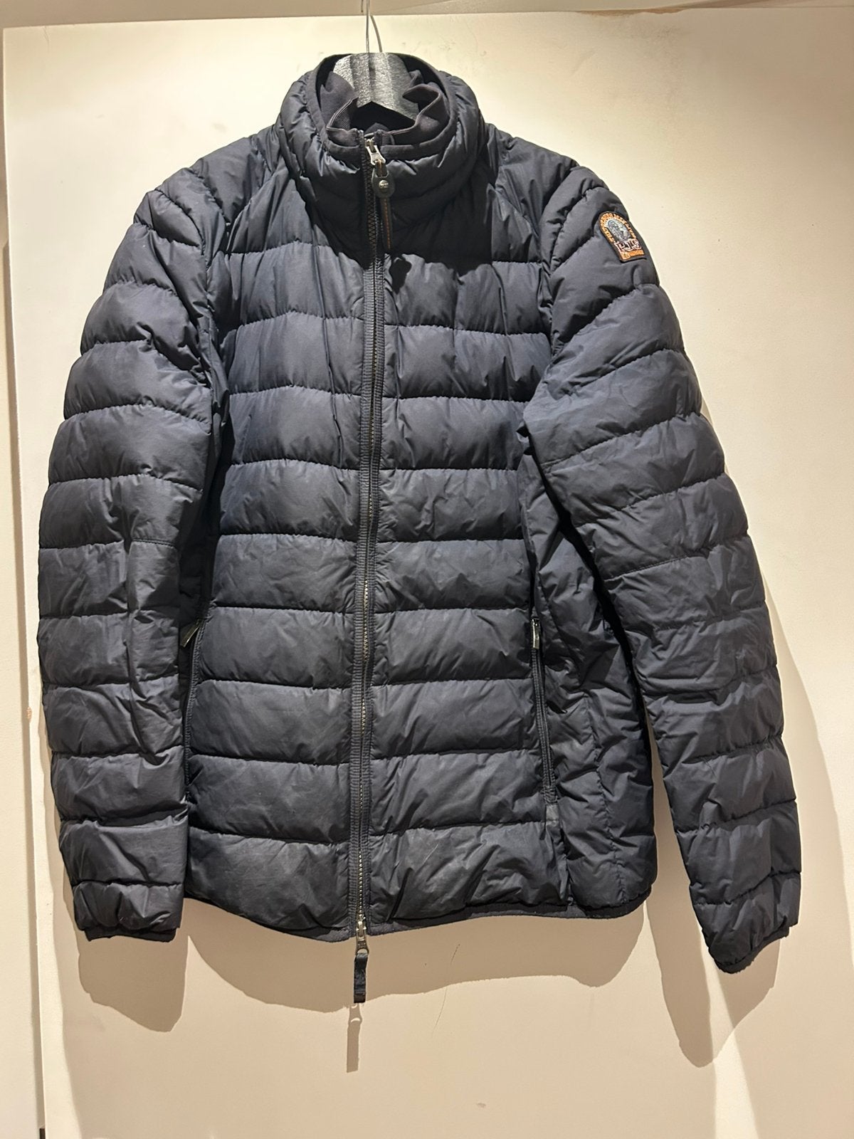 Donkerblauwe parajumper jas xl, Ophalen of Verzenden, Zo goed als nieuw, Maat 46/48 (XL) of groter, Blauw
